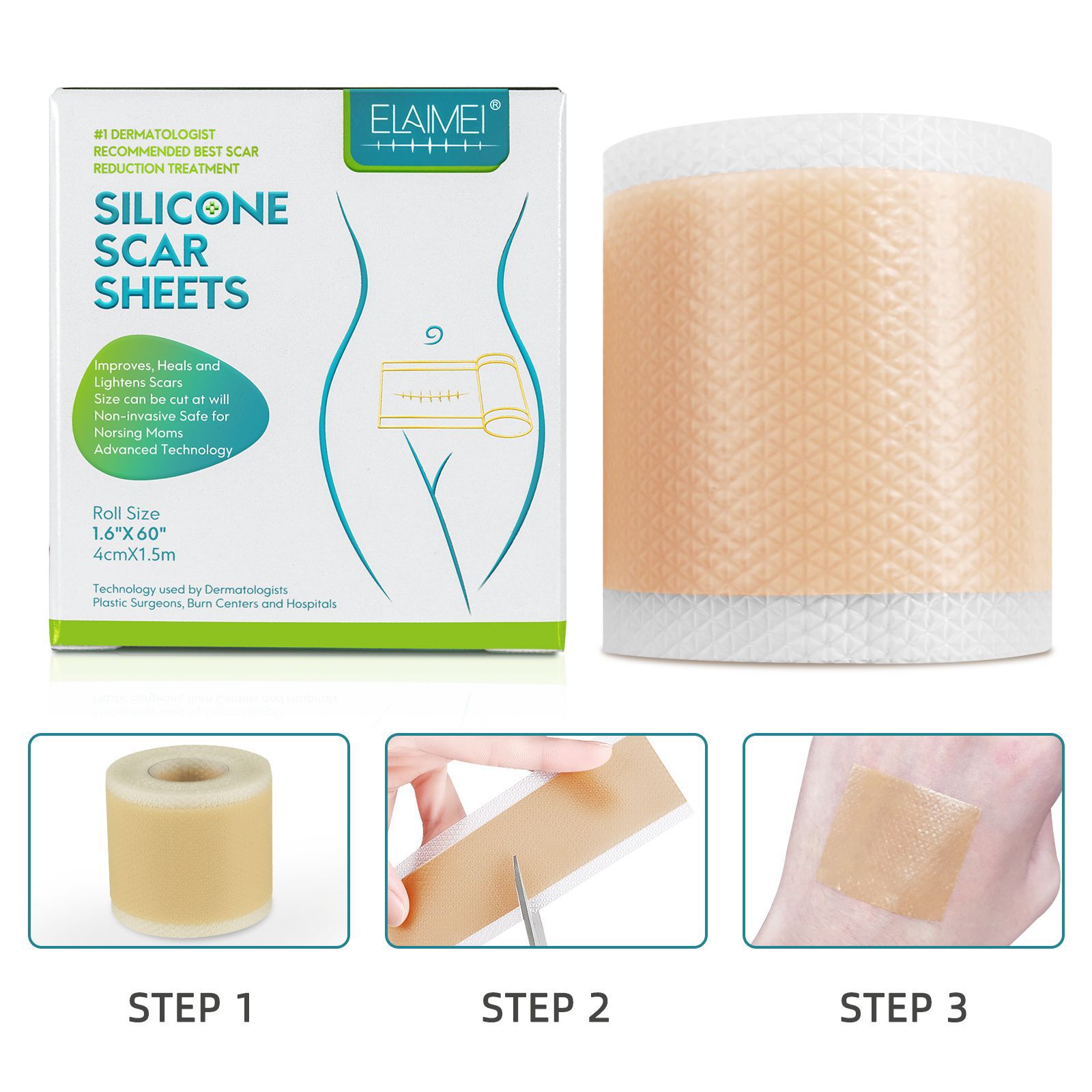 4cm X 150cm シリコン傷跡シート、1ロール自己粘着 - Skincare X Beauty のレビューと価格