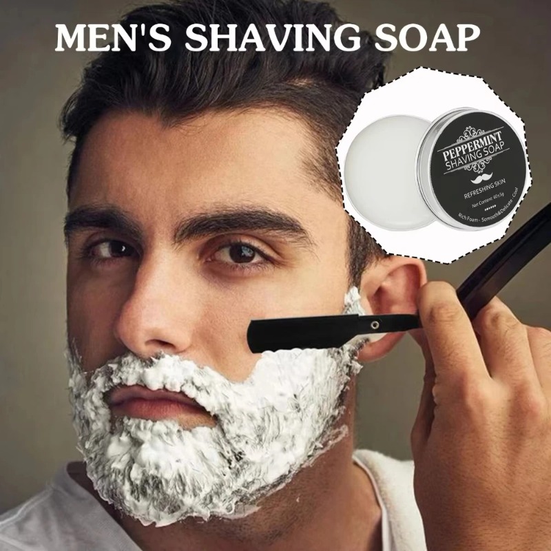 2026 クールミントペパーミントシェービングソープ 60g - Skincare Barber Daily のレビューと価格